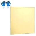 MECCANIXITY Brass Sheet, 4" X 4" 8 Gauge(4mm) Thickness H62 Brass Metal Plates Thin Metal Sheets with Gloves for Craft DIY Model Jewelry Electrical Repair Industrial, Pack of 1, Gold