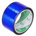MECCANIXITY Blue Check Pattern Metalized Tape 2 Inch x 55 Yards Decor Tape for Detailing Accent Wall, Graphic Arts