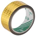MECCANIXITY Gold Metalized Tape 1.6 Inch x 55 Yards Decor Tape for Craft Detailing Accent Wall, Graphic Arts