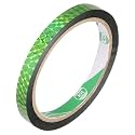 MECCANIXITY Green Check Pattern Metalized Tape 3/8 Inch x 55 Yards Decor Tape for Detailing Accent Wall, Graphic Arts