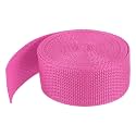 MECCANIXITY Lightweight Polypropylene Webbing Strap 1 1/2" 5 Yard Backpack Strapping Band Rose Red for Outdoor Luggage Cargo Straps