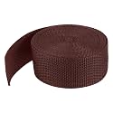 MECCANIXITY Lightweight Polypropylene Webbing 1 1/2" 25 Yard Brown