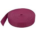 MECCANIXITY Lightweight Polypropylene Webbing Strap 1 1/2" 25 Yard Backpack Strapping Band Dark Red for Outdoor Luggage Cargo Straps