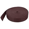 MECCANIXITY Lightweight Polypropylene Webbing Strap 1 1/2" 25 Yard Backpack Strapping Band Brown for Outdoor Luggage Cargo Straps
