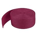 MECCANIXITY Lightweight Polypropylene Webbing Strap 1 1/2" 5 Yard Backpack Strapping Band Dark Red for Outdoor Luggage Cargo Straps