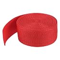 MECCANIXITY Lightweight Polypropylene Webbing Strap 1 1/2" 5 Yard Backpack Strapping Band Red for Outdoor Luggage Cargo Straps