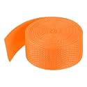 MECCANIXITY Lightweight Polypropylene Webbing Strap 1 1/2" 5 Yard Backpack Strapping Band Light Orange for Outdoor Luggage Cargo Straps