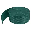 MECCANIXITY Lightweight Polypropylene Webbing Strap 1 1/2" 5 Yard Backpack Strapping Band Dark Green for Outdoor Luggage Cargo Straps