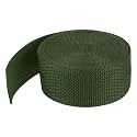 MECCANIXITY Lightweight Polypropylene Webbing Strap 1 1/2" 5 Yard Backpack Strapping Band Army Green for Outdoor Luggage Cargo Straps