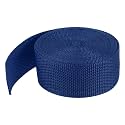 MECCANIXITY Lightweight Polypropylene Webbing Strap 1 1/2" 5 Yard Backpack Strapping Band Navy Blue for Outdoor Luggage Cargo Straps