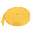 MECCANIXITY Lightweight Polypropylene Webbing Strap 1 1/2" 25 Yard Backpack Strapping Band Dark Yellow for Outdoor Luggage Cargo Straps