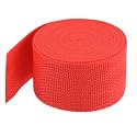 MECCANIXITY Lightweight Polypropylene Webbing Strap 2" 5 Yard Backpack Strapping Band Orange Red for Outdoor Luggage Cargo Straps