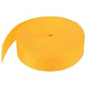 MECCANIXITY Lightweight Polypropylene Webbing Strap 2" 25 Yard Backpack Strapping Band Dark Yellow for Outdoor Luggage Cargo Straps