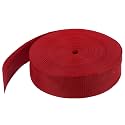 MECCANIXITY Lightweight Polypropylene Webbing Strap 2" 25 Yard Backpack Strapping Band Red for Outdoor Luggage Cargo Straps