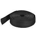 MECCANIXITY Lightweight Polypropylene Webbing Strap 2" 25 Yard Backpack Strapping Band Black for Outdoor Luggage Cargo Straps