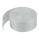 MECCANIXITY Lightweight Polypropylene Webbing Strap 1 1/2" 5 Yard Backpack Strapping Band Light Grey for Outdoor Luggage Cargo Straps
