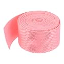 MECCANIXITY Lightweight Polypropylene Webbing Strap 2" 5 Yard Backpack Strapping Band Pink for Outdoor Luggage Cargo Straps