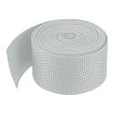 MECCANIXITY Lightweight Polypropylene Webbing Strap 2" 5 Yard Backpack Strapping Band Light Grey for Outdoor Luggage Cargo Straps