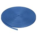MECCANIXITY Nylon Webbing Strap Flat 3/8 Inch 50 Yards Deep Sky Blue for Outdoor DIY Gear Repair, Backpack, Luggage-Rack, Crafts