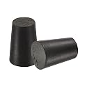 MECCANIXITY Rubber Tapered Plug 13mm to 17mm Solid Test Tubes Bungs Stopper Black for Lab Home 5 Pieces