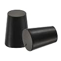 MECCANIXITY Rubber Tapered Plug 14mm to 19mm Solid Test Tubes Bungs Stopper Black for Lab Home 5 Pieces