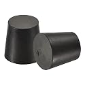 MECCANIXITY Rubber Tapered Plug 20mm to 26mm Solid Test Tubes Bungs Stopper Black for Lab Home 5 Pieces