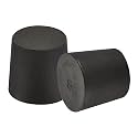 MECCANIXITY Rubber Tapered Plug 23mm to 27mm Solid Test Tubes Bungs Stopper Black for Lab Home 5 Pieces