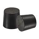 MECCANIXITY Rubber Tapered Plug 24mm to 28mm Solid Test Tubes Bungs Stopper Black for Lab Home 5 Pieces