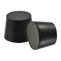 MECCANIXITY Rubber Tapered Plug 30mm to 37mm Solid Test Tubes Bungs Stopper Black for Lab Home 5 Pieces