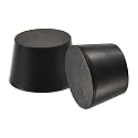 MECCANIXITY Rubber Tapered Plug 33mm to 41mm Solid Test Tubes Bungs Stopper Black for Lab Home 5 Pieces