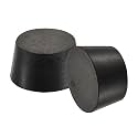 MECCANIXITY Rubber Tapered Plug 42mm to 50mm Solid Test Tubes Bungs Stopper Black for Lab Home 5 Pieces