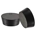 MECCANIXITY Rubber Tapered Plug 54mm to 64mm Solid Test Tubes Bungs Stopper Black for Lab Home 5 Pieces