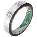 MECCANIXITY Silver Tone Metalized Tape 11/16 Inch x 55 Yards Decor Tape for Craft Detailing Accent Wall, Graphic Arts
