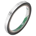 MECCANIXITY Silver Tone Metalized Tape 3/8 Inch x 55 Yards Decor Tape for Craft Detailing Accent Wall, Graphic Arts