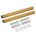 MECCANIXITY Threaded Extension Rod, 5.91" Lamp Pipe with Connector Light Fixture for Pendant Light Island Lighting Chandeliers Stems, Gold Bronze 2 Set