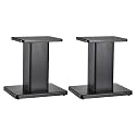 MECCANIXITY Wood Speaker Stands, 2 Pack 11.8 Inch (30cm) Universal Speaker Stand Hollowed Bases Enhanced Audio Listening for Home Theaters Cinema