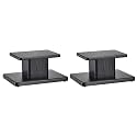 MECCANIXITY Wood Speaker Stands, 2 Pack 5.9 Inch (15cm) Universal Speaker Stand Hollowed Bases Enhanced Audio Listening for Home Theaters Cinema