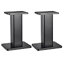 MECCANIXITY Wood Speaker Stands, 2 Pack 15.7 Inch (40cm) Universal Speaker Stand Hollowed Bases Enhanced Audio Listening for Home Theaters Cinema