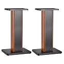 MECCANIXITY Wood Speaker Stands, 2 Pack 19.7 Inch (50cm) Universal Speaker Stand Hollowed Stands Enhanced Audio Listening for Home Theaters Cinema