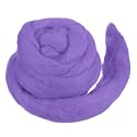 MECCANIXITY Wool Roving Yarn Soft Felting Wool 50g/1.76oz Pure Chunky Roving Yarn for Needle Felting Knitting Blanket Spinning Weaving Art DIY Craft Light Purple