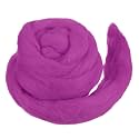 MECCANIXITY Wool Roving Yarn Soft Felting Wool 50g/1.76oz Pure Chunky Roving Yarn for Needle Felting Knitting Blanket Spinning Weaving Art DIY Craft Purple Red