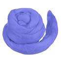 MECCANIXITY Wool Roving Yarn Soft Felting Wool 50g/1.76oz Pure Chunky Roving Yarn for Needle Felting Knitting Blanket Spinning Weaving Art DIY Craft Blue Purple