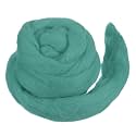 MECCANIXITY Wool Roving Yarn Soft Felting Wool 50g/1.76oz Pure Chunky Roving Yarn for Needle Felting Knitting Blanket Spinning Weaving Art DIY Craft Blue Green