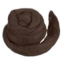 MECCANIXITY Wool Roving Yarn Soft Felting Wool 50g/1.76oz Pure Chunky Roving Yarn for Needle Felting Knitting Blanket Spinning Weaving Art DIY Craft Dark Coffee