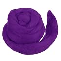 MECCANIXITY Wool Roving Yarn Soft Felting Wool 50g/1.76oz Pure Chunky Roving Yarn for Needle Felting Knitting Blanket Spinning Weaving Art DIY Craft Dark Purple