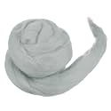 MECCANIXITY Wool Roving Yarn Soft Felting Wool 50g/1.76oz Pure Chunky Roving Yarn for Needle Felting Knitting Blanket Spinning Weaving Art DIY Craft Light Gray