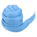 MECCANIXITY Wool Roving Yarn Soft Felting Wool 50g/1.76oz Pure Chunky Roving Yarn for Needle Felting Knitting Blanket Spinning Weaving Art DIY Craft Shine Blue