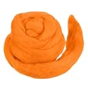 MECCANIXITY Wool Roving Yarn Soft Felting Wool 50g/1.76oz Pure Chunky Roving Yarn for Needle Felting Knitting Blanket Spinning Weaving Art DIY Craft Orange