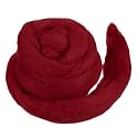 MECCANIXITY Wool Roving Yarn Soft Felting Wool 50g/1.76oz Pure Chunky Roving Yarn for Needle Felting Knitting Blanket Spinning Weaving Art DIY Craft Red