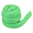 MECCANIXITY Wool Roving Yarn Soft Felting Wool 50g/1.76oz Pure Chunky Roving Yarn for Needle Felting Knitting Blanket Spinning Weaving Art DIY Craft Shine Green